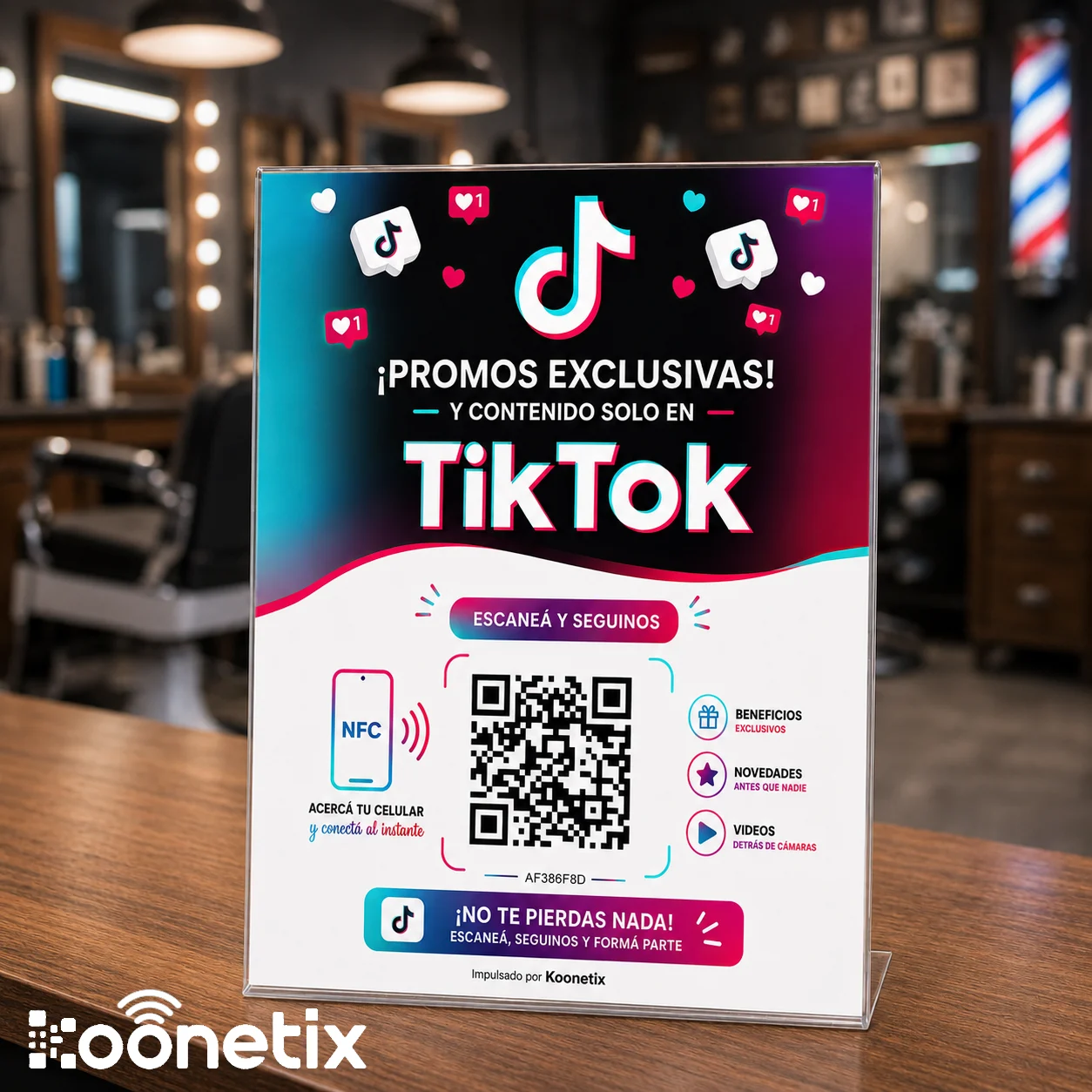 cartel qr + nfc tiktok consigue más seguidores 1 cartel qr + nfc tiktok consigue más seguidores